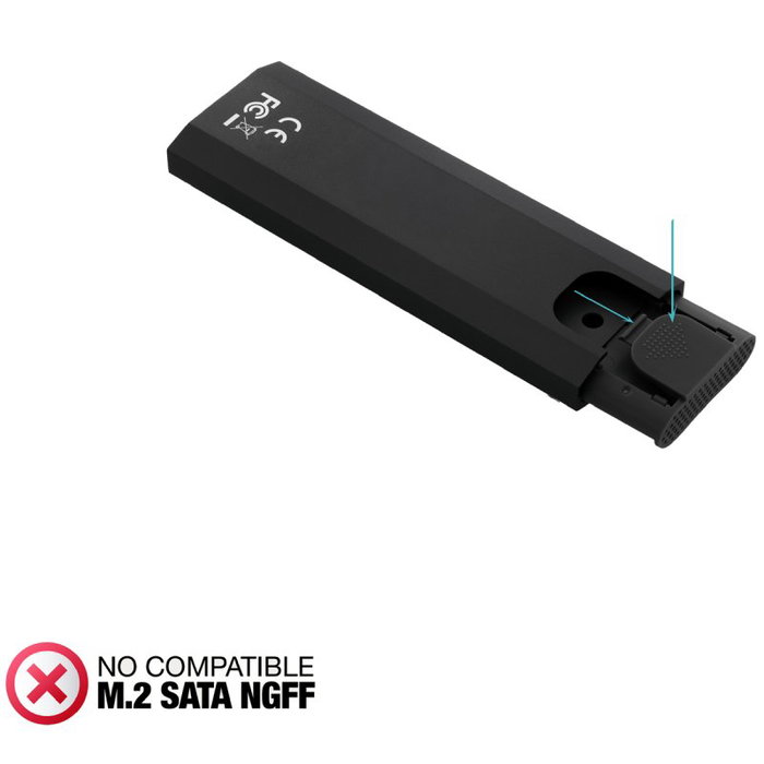 Tooq TQE-2231B Caja Externa para SSD M.2 NVMe USB 3.1 Gen 2 Negro